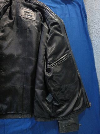 Chaqueta piel negra Evolution