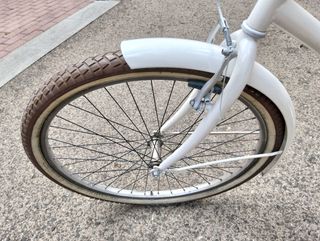 Bicicleta holandesa blanca
