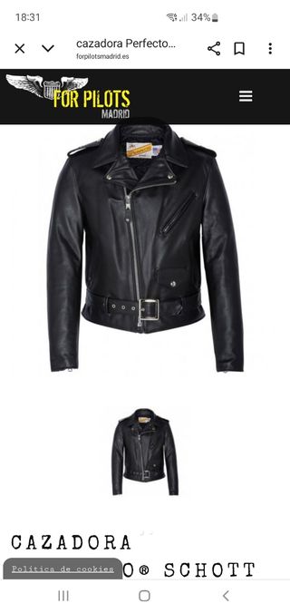 Chaqueta cuero Scholl Perfecto talla 44