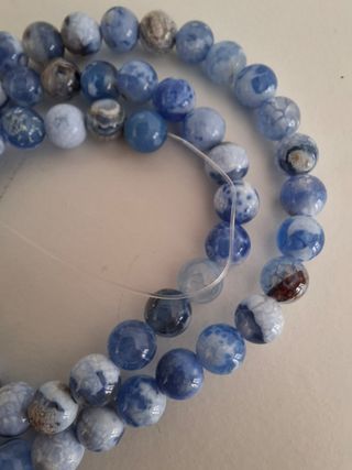Filo Perline Agata Blu