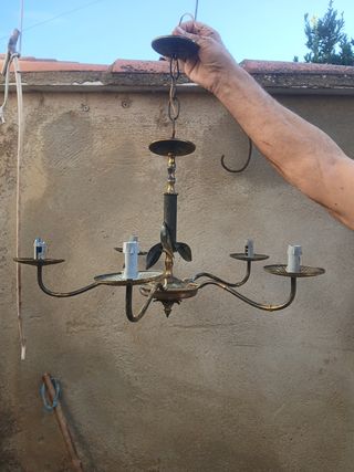 Lámpara antigua 5 brazos