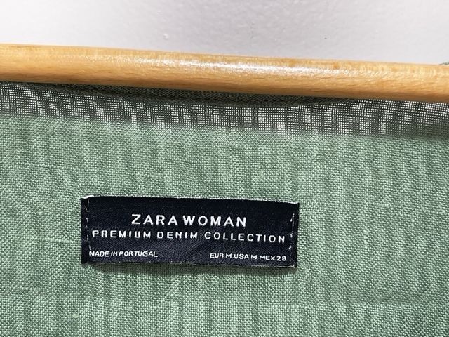 Vestido oversize Zara Lino Verde talla M