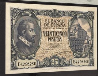 Billete 25 Pesetas España 1940 (ND 1943) - PMG 64