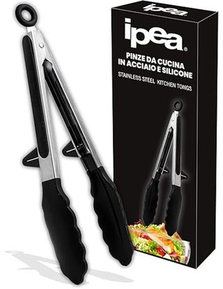 IPEA Pinzas de cocina de acero inoxidable con punt