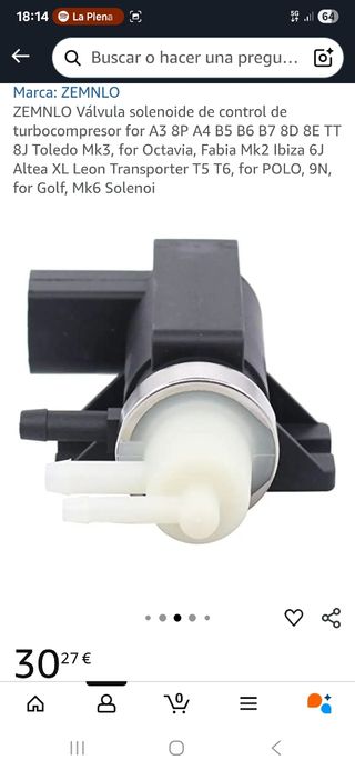 Válvula Solenoide Turbo ZEMNLO nueva