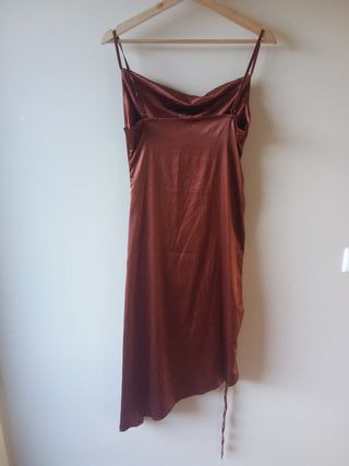 Vestido Castanho Cetim - Tam. P