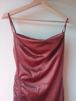 Vestido Castanho Cetim - Tam. P