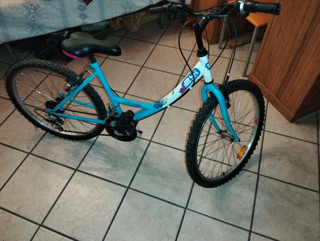 Bicicleta niña 24" azul.
Las 2 bicicletas 60 euros