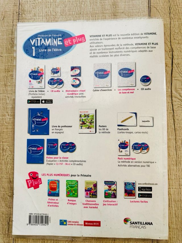 VITAMINE ET PLUS 1 LIVRE ELEVE + CD + CD DICT
