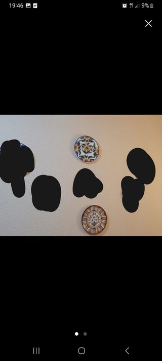 Conjunto Platos decorativos- Cerámica para pared