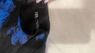 Vestido Zara flores azul marino