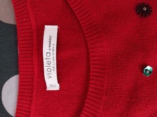 Jersey rojo con lentejuelas
