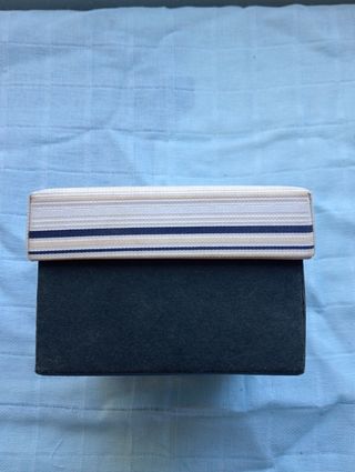 Corbata y gemelos - Azul y blanco