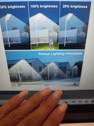 Lampione solare LED JAYNLIT grigio