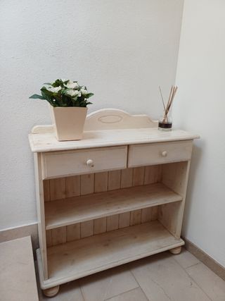 Mueble auxiliar blanco de madera