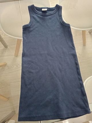 Vestido Zara azul algodón