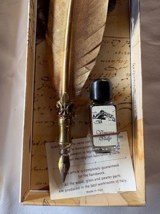 Penna d'oca oro | Set scrittura