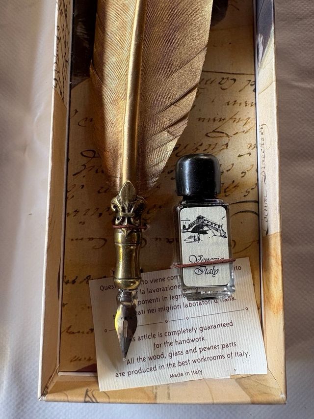 Penna d'oca oro | Set scrittura