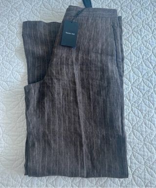 Traje lino Massimo Dutti marrón