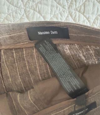 Traje lino Massimo Dutti marrón