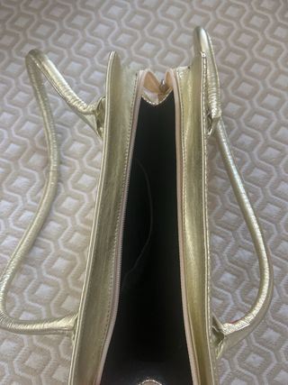 Bolso fiesta dorado 30x14cm