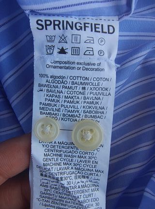 USADO-Camisa Springfield azul rayas L-156