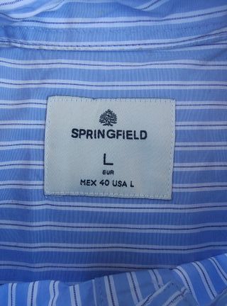 USADO-Camisa Springfield azul rayas L-156