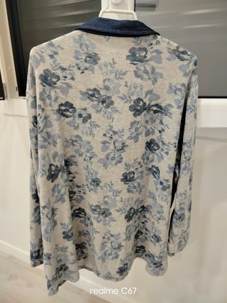 Jersey flores azul grisáceo