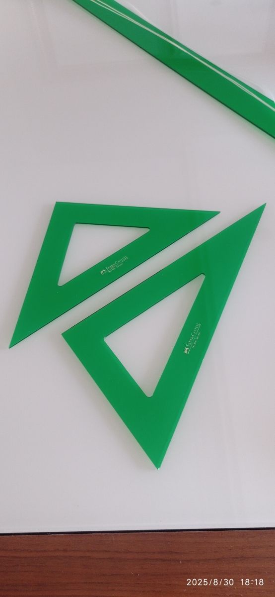 Escuadra y cartabón Faber Castell