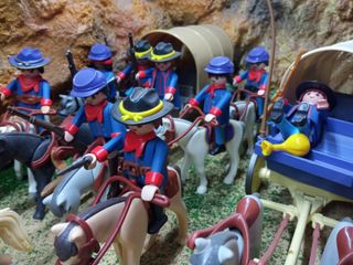 PLAYMOBIL SOLDADOS NORDISTAS,SUDISTAS,CARRETAS, ET