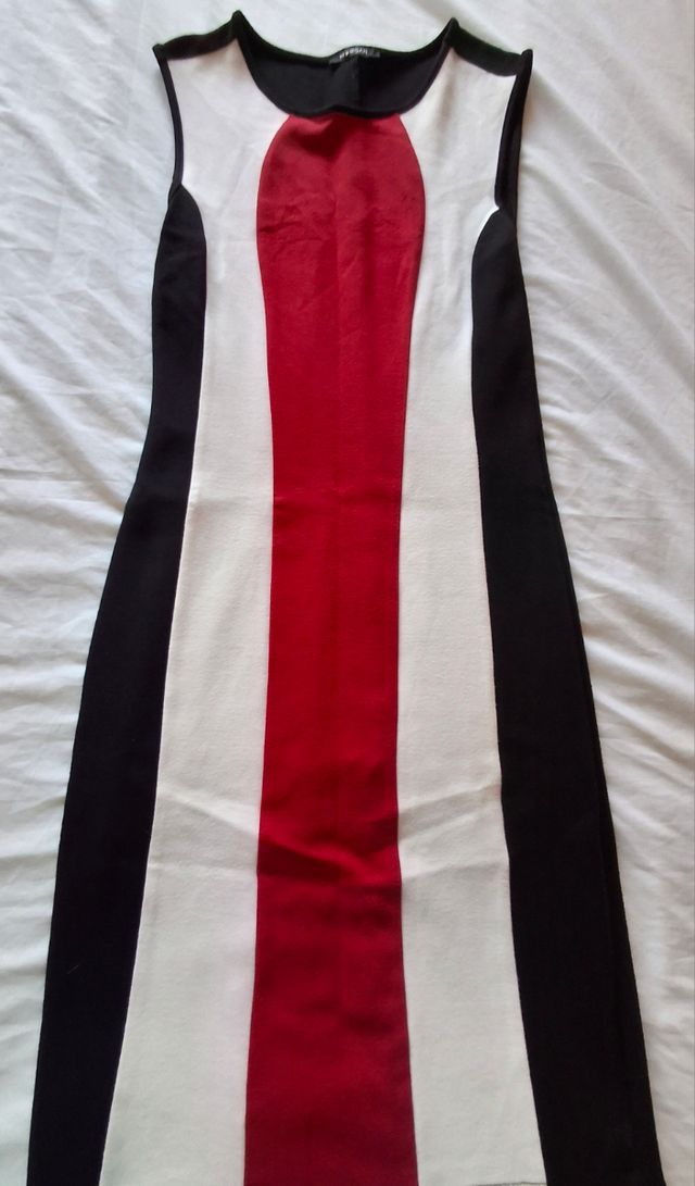 Vestido Morgan ajustado rojo-negro