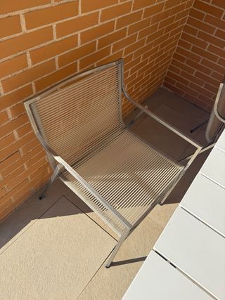 Conjunto jardín: mesa + 5 sillas