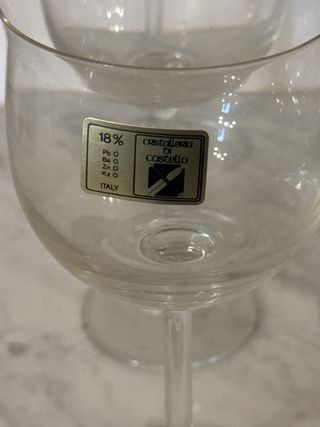 6 Bicchieri Vino Cristallo