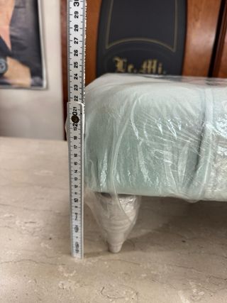 Poggiapiedi Hervit velluto - teal