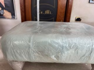 Poggiapiedi Hervit velluto - teal