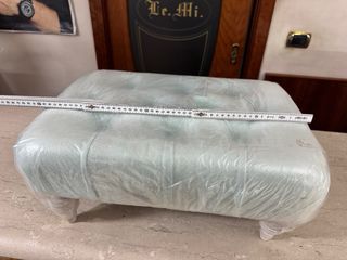 Poggiapiedi Hervit velluto - teal