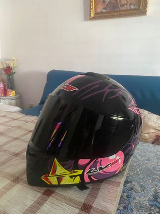 Casco moto negro mate