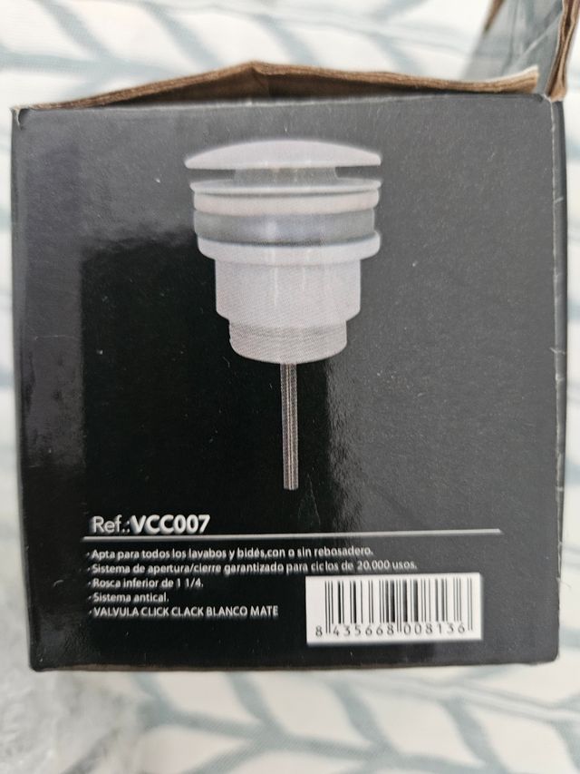 Válvula Click-Clack IMEX blanca mate