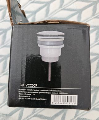Válvula Click-Clack IMEX blanca mate