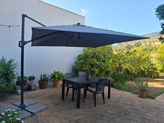 Sombrilla jardín - Parasol gris
