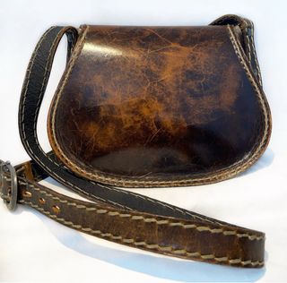 Bolso bandolera cuero marrón