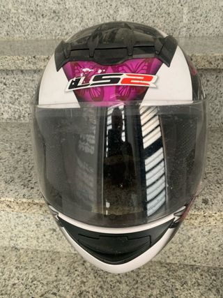 Casco LS2 talla S con mariposas