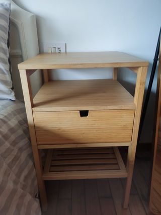 Mesitas de noche Ikea NORDKISA bambú