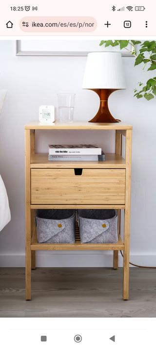 Mesitas de noche Ikea NORDKISA bambú