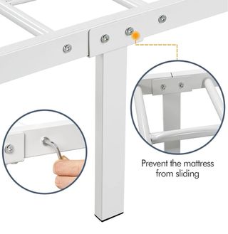 Estructura (somier) de metal blanco 90x200