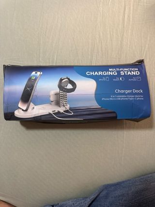 Base de carga 6 en 1 para móvil, reloj y AirPods 
