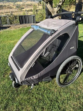 Remolque bici Hauck Duo: ¡Como nuevo!