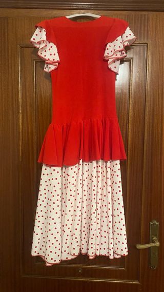 Vestido flamenco largo 110 cm cintura 60cms