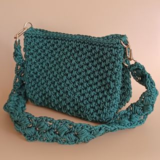 Borsa uncinetto verde
