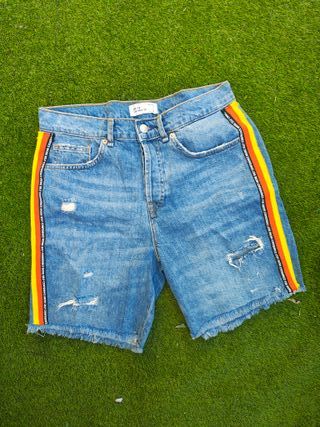 USADO-Shorts vaqueros ZARA MAN talla M-1455